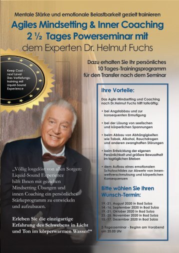 Dr. Helmut Fuchs Agiles Mindsetting & Inner Coaching