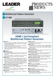 Multiformat Pattern Generator LT 450 PRODUCTS NEWS - Leader ...