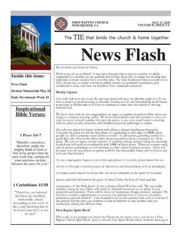 FBC NEWS FLASH May 27 2020