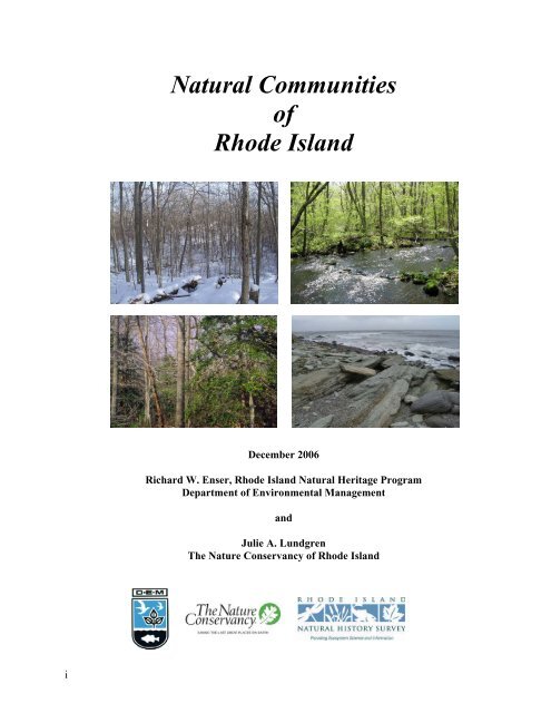 Natural Communities of Rhode Island - University of Rhode Island
