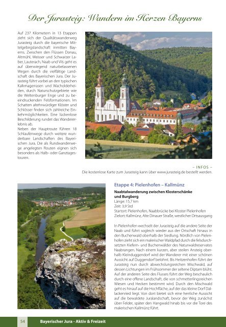 Freizeitmagazin Bayerischer Jura - Juni bis August 2020