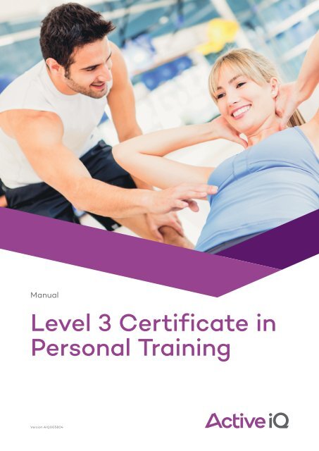 Active IQ Level 3 Certificate in Personal Training (sample manual)