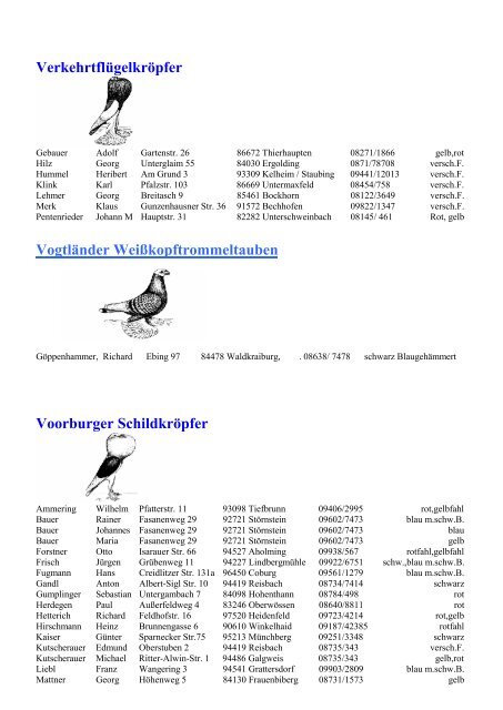 Zwerg Wyandotten - Landesverband Bayern