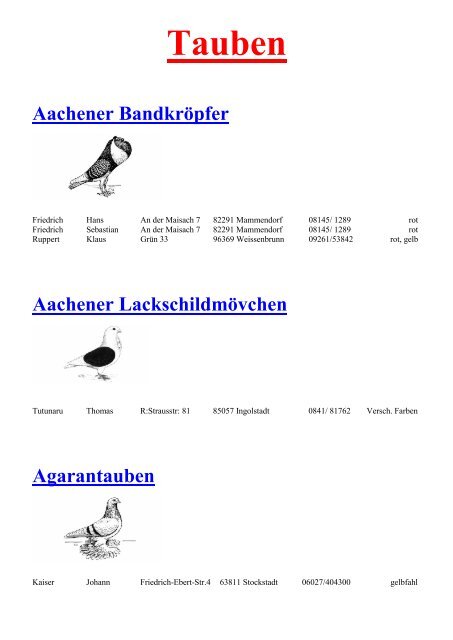 Zwerg Wyandotten - Landesverband Bayern