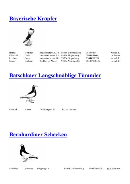 Zwerg Wyandotten - Landesverband Bayern