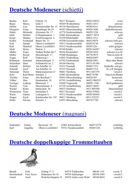 Zwerg Wyandotten - Landesverband Bayern