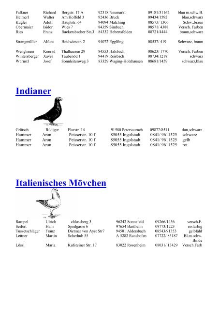 Zwerg Wyandotten - Landesverband Bayern