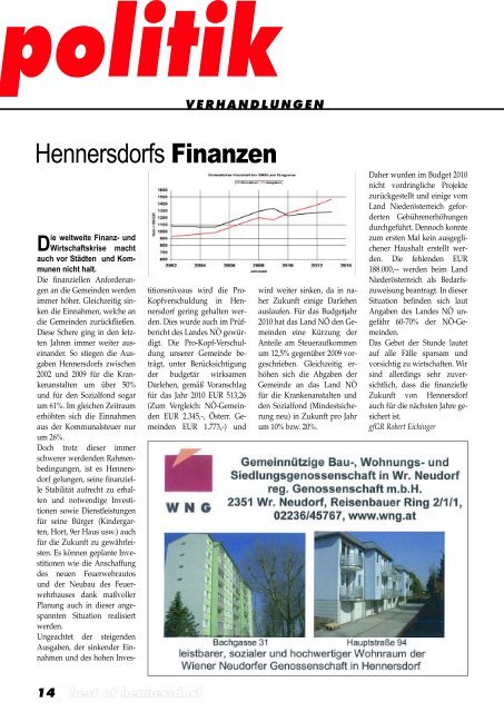 Die weltweite Finanz - Gemeinde Hennersdorf