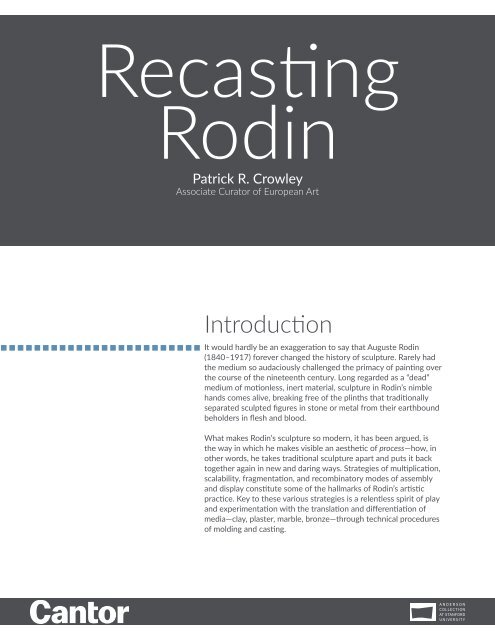 Learning Guide | Recasting Rodin