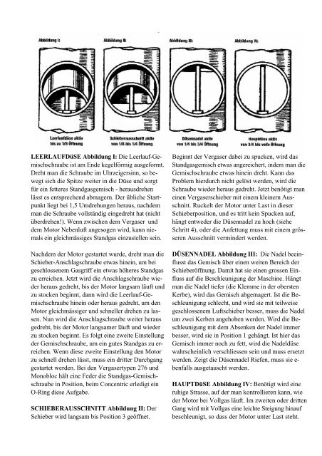 Klassische Vergaser - Oldtimer Werkstatt