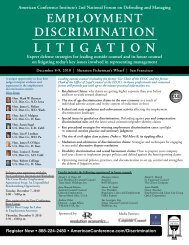 EMPLOYMENT DISCRIMINATION LITIGATION - Alston & Bird LLP