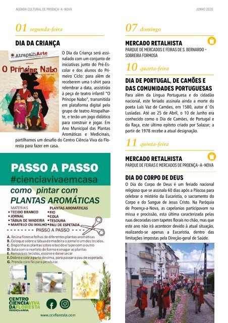 Agenda Cultural de Proença-a-Nova - Junho 2020