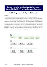 Report on the prediction of the evolution of COVID-19 in the Basque Country | 28 May, 2020