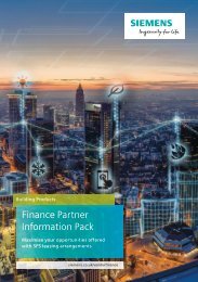 Siemens Building Products Finance PartnerInformation Pack