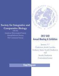 2012 SICB Annual Meeting & Exhibition Final Program Society for ...