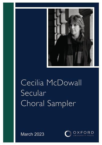 Cecilia McDowall - Mixed Voices Secular Choral Sampler