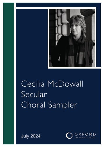 Cecilia McDowall secular choral sampler