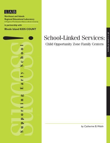 School-Linked Services: Child Opportunity Zone Family Centers
