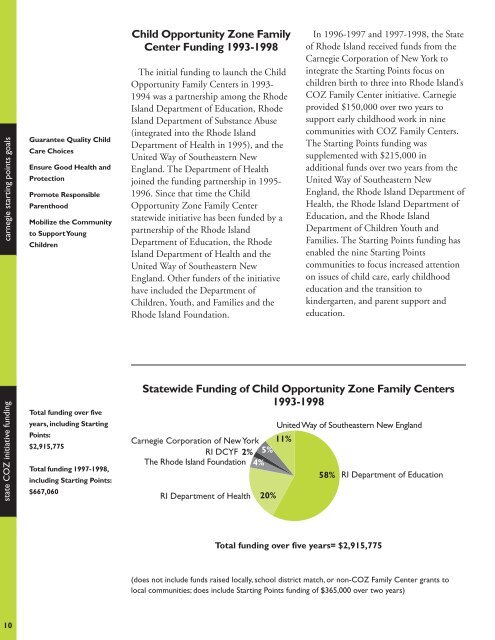 School-Linked Services: Child Opportunity Zone Family Centers