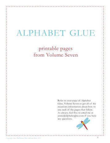 volume seven printable pages for ipad.indd - Alphabet Glue