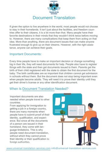 Document Translation-Universal Translation Services