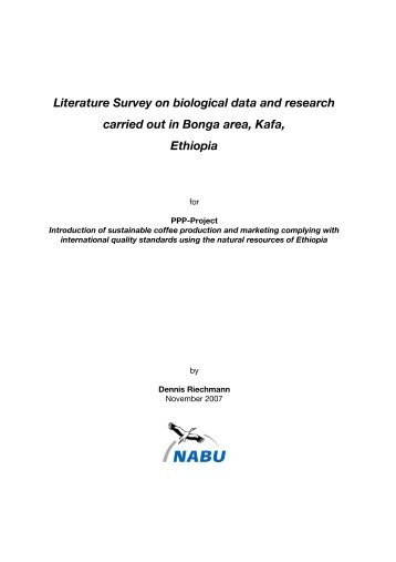 Literature Survey for BR Kafa - Kafa Biosphere Reserve