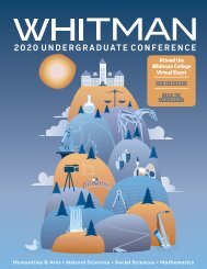 Whitman College Undergraduate Conference 2020