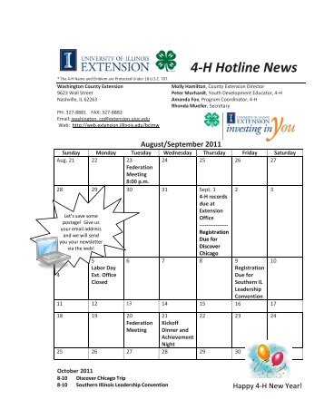 4-H Hotline News - University of Illinois Extension