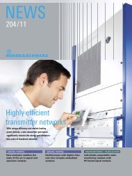 Highly efficient transmitter networks - Rohde & Schwarz Netherlands