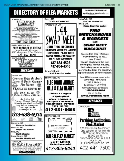 Swap Meet Magazine June 2020 E-Magazine