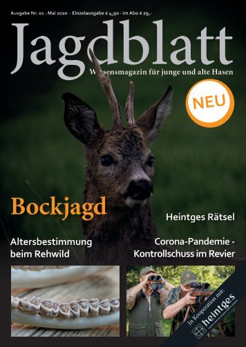 Jagdblatt 01-2020 Heintges Trophäen Behandlung