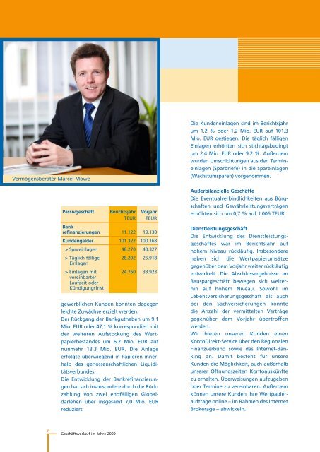 PDF Geschäftsbericht 2009 - Volksbank Minden eG