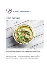 Recipe 3- Green Hummus