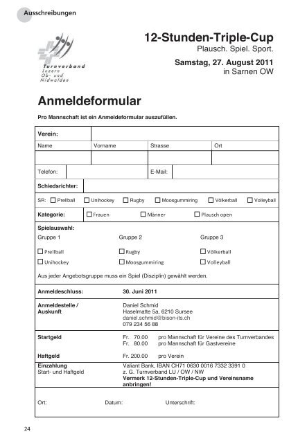 inform - TURNVERBAND Luzern, Ob- und Nidwalden