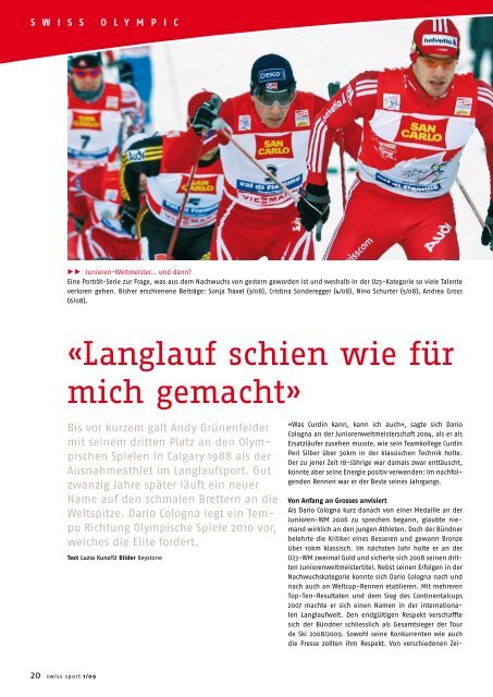 CAS Psychologisches und mentales Training im ... - Swiss Olympic