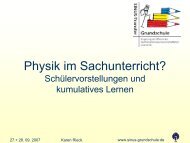 Arbeitsauftrag - SINUS-Transfer Grundschule