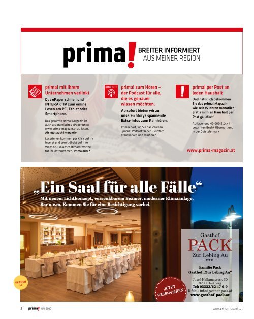 prima! Magazin - Ausgabe Juni 2020