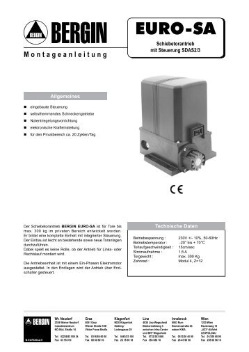 Montageanleitung - Bergin