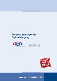 Personalmanager(In) Diplomlehrgang - bfi Wien