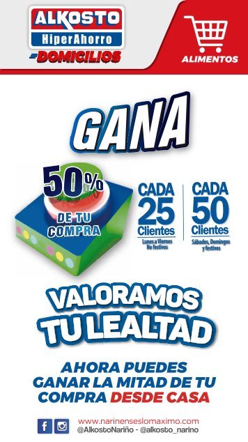 Grandes ofertas Alkosto Nariño - Alimentos y Aseo