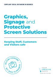 Graphics, Signage and Protective Screen Solutions from Your Creative Sauce
