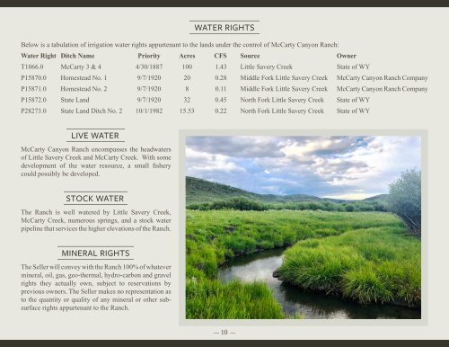 McCarty Canyon Ranch Offering Brochure