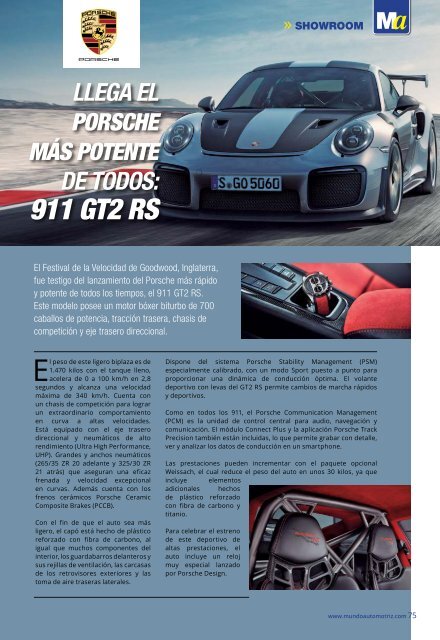 Mundo Automotriz La Revista No. 256 Julio 2017