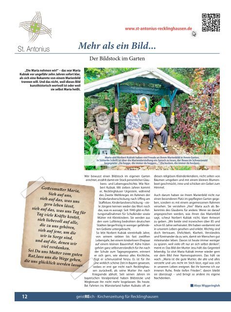 geistREich - Kirchenzeitung für Recklinghausen