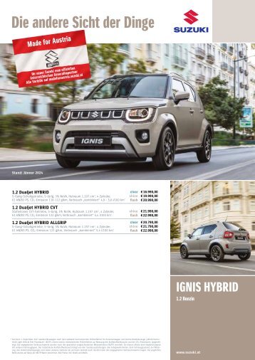 IGNIS HYBRID Preise, Ausstattung und technische Daten