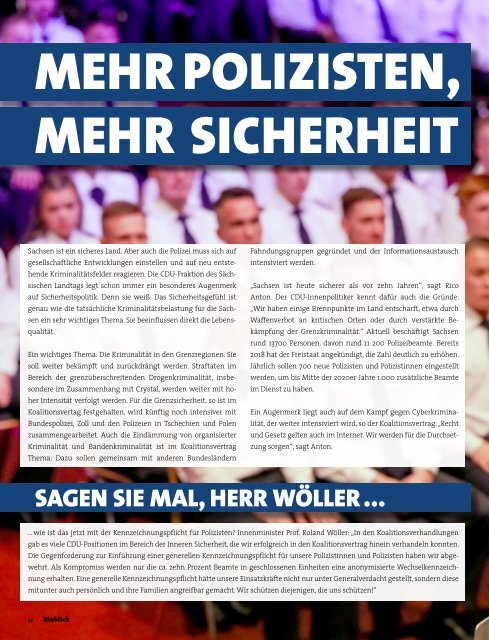CDU-Magazin Einblick (Ausgabe 9) - Thema: Sachsen-Koalition