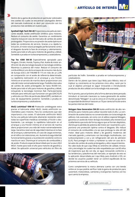 Mundo Automotriz La Revista No. 249 Diciembre 2016