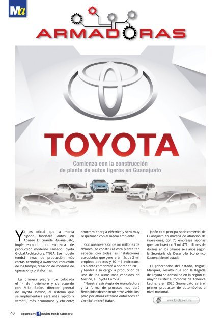 Mundo Automotriz La Revista No. 249 Diciembre 2016