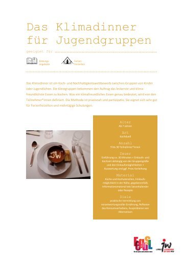 Klimadinner verantwortungsvolle Ernährung