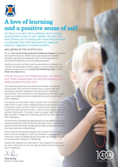 ELC Wellbeing | Scotch College Adelaide 